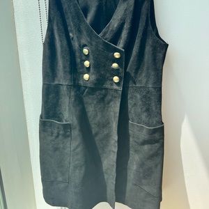 Free People Women’s Black Suede Jumper Dress